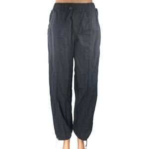 Zara Women's Black Elastic Waist Straight Tapered Leg Trousers Jogger Pants Sz S